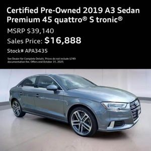 A3 Sedan Premium 45 quattro® S tronic®